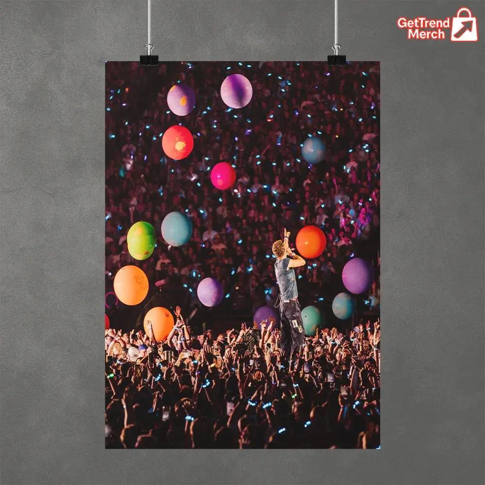 Coldplay Boston 2025 Poster – Music of the Spheres Tour – Gillette Stadium Show July 16, 2025 Canvas - Get Trend Merch